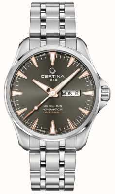 Certina Ds action powermatic 80 cadran noir / bracelet acier C0324301108101
