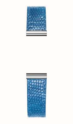 Herbelin Bracelet montre interchangeable Antarès - cuir texturé bleu vipère / acier inoxydable - bracelet seul BRAC17048A116