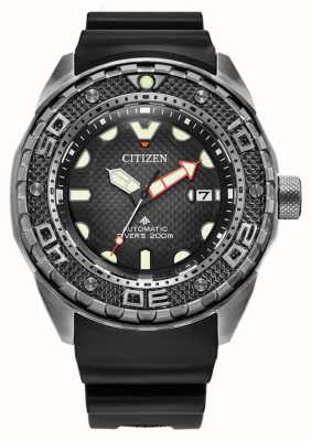Citizen Promaster Diver automatique super titane (46mm) cadran noir / bracelet polyuréthane noir NB6004-08E
