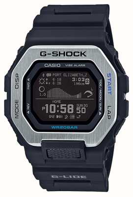 Casio Cadran numérique G-lide surf / bracelet en résine noire GBX-100-1ER