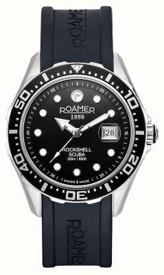 Roamer Rockshell mkiii scuba cadran noir / bracelet silicone noir 867833 41 85 02