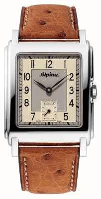 Alpina Alpiner heritage caree automatique (32,5mm) cadran blanc / bracelet cuir marron AL-530SAC3C6