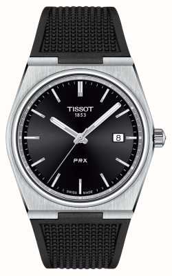 Tissot Prx quartz (40mm) cadran noir / bracelet silicone noir T1374101705100