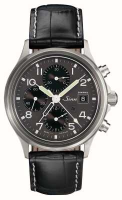 Sinn 358 diapal chronographe cuir gaufré noir 358.061