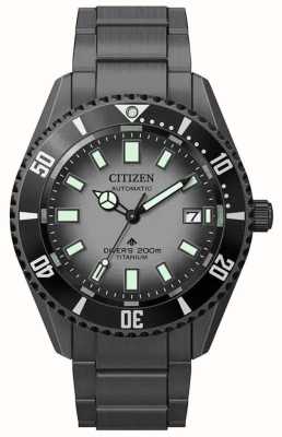 Citizen Montre homme promaster automatique (41mm) cadran gris / bracelet super titane noir NB6025-59H