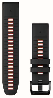 Garmin Bracelet Quickfit 22 mm uniquement en silicone noir/rouge flamme 010-13280-06