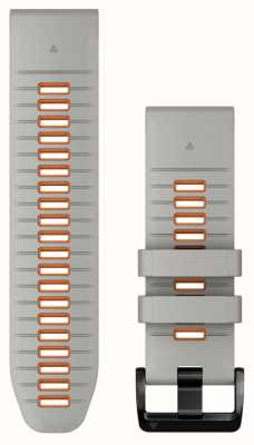 Garmin Bracelet Quickfit® 26 uniquement en silicone gris brouillard/orange braise 010-13281-02