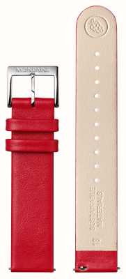Mondaine Bracelet en cuir de raisin vegan rouge 18mm FG311830Q