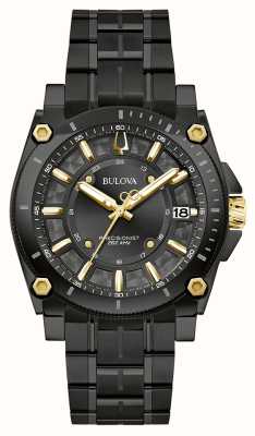 Bulova Icône homme (40mm) cadran noir / bracelet acier inoxydable noir 98B408