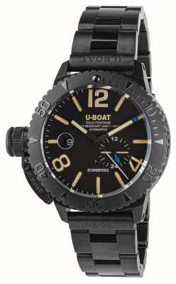U-Boat Sommerso 300m automatique (46mm) cadran noir / bracelet dlc noir 9015/MT