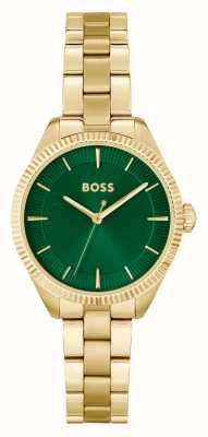 BOSS Cadran vert sauge (32mm) / bracelet acier inoxydable doré 1502729