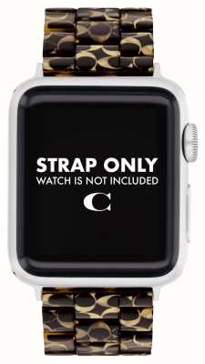 Coach Bracelet Apple Watch (38/40/41mm) bracelet résine marron foncé motifs 14700233
