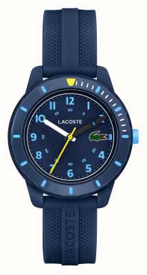 Lacoste Mini tennis (34,5 mm) cadran bleu / bracelet silicone bleu 2030053