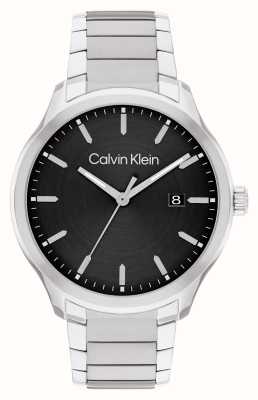 Calvin Klein Define homme (43 mm) cadran noir / bracelet en acier inoxydable 25200348