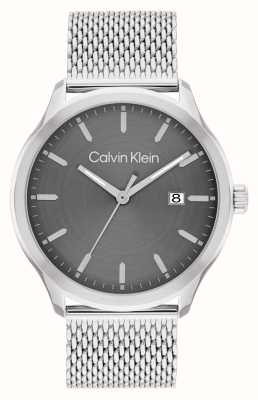 Calvin Klein Define homme (43mm) cadran gris / bracelet maille acier 25200352