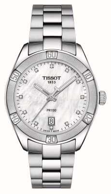 Tissot Pr 100 sport chic diamant (36mm) cadran nacre / acier inoxydable T1019101111600