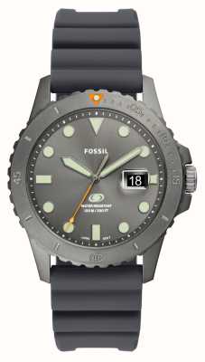 Fossil Blue dive (42 mm) cadran gris / bracelet silicone gris FS5994