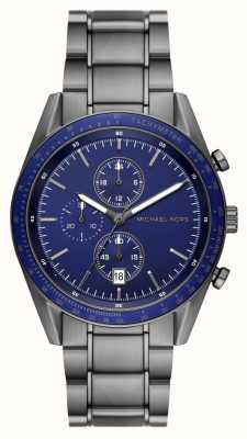 Michael Kors Cadran chronographe bleu Accelerator (42 mm) / bracelet en acier inoxydable gris acier MK9111