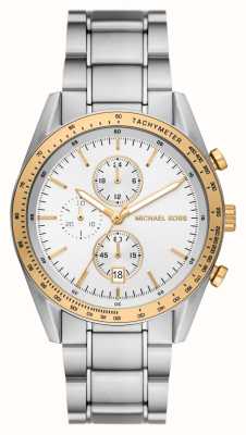 Michael Kors Accélérateur (42 mm) cadran chronographe argenté / bracelet en acier inoxydable MK9112