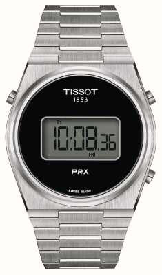 Tissot Prx digital (40 mm) cadran numérique noir / bracelet en acier inoxydable T1374631105000