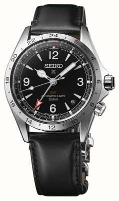 Seiko Prospex alpiniste mécanique gmt bracelet cuir noir SPB379J1