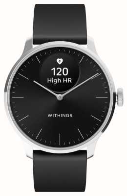 Withings Scanwatch light - montre intelligente hybride (37 mm) cadran noir / bracelet sport noir premium HWA11-MODEL 5-ALL-INT