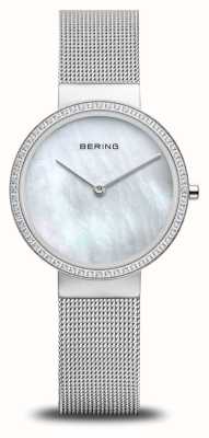 Bering Cadran nacre classique (31 mm) pour femme / bracelet maille en acier inoxydable 14531-004