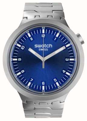 Swatch Heure indigo Big Bold Irony (47 mm) cadran bleu marine / acier inoxydable SB07S102G