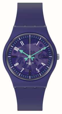 Swatch Violet photonique (34 mm) cadran violet / bracelet en silicone violet SO28V102