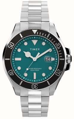 Timex Harbourside Coast (43 mm) cadran vert / bracelet en acier inoxydable TW2V91900