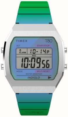 Timex Cadran numérique 80 (36 mm) / bracelet en résine verte TW2V74500