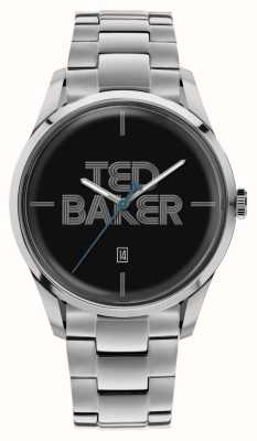 Ted Baker Montre Leytonn (40 mm) pour homme, cadran noir / bracelet en acier inoxydable BKPLTF307