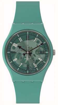 Swatch Photonic turquoise (39 mm) cadran turquoise / bracelet silicone turquoise SO28G108