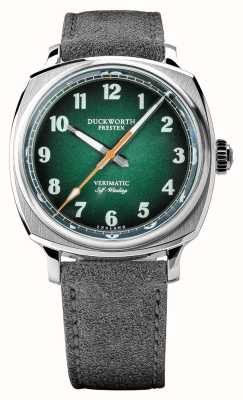Duckworth Prestex Cadran Verimatic (39mm) vert fumé / cuir suédé gris D891-04-G