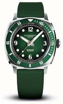 Duckworth Prestex Belmont (42 mm) pour homme, cadran vert / bracelet en caoutchouc vert D328-04-ER