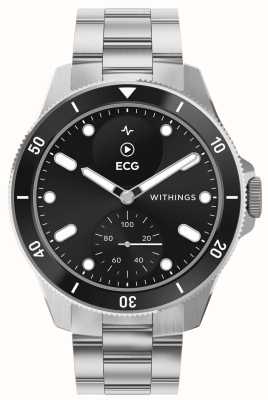 Withings Scanwatch nova - montre intelligente hybride cliniquement validée (42 mm) cadran hybride noir / acier inoxydable HWA10-MODEL 9-ALL-INT