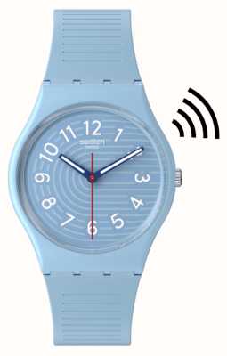 Swatch Les lignes tendances dans le ciel paient ! (34 mm) cadran bleu / bracelet en silicone bleu SO28S104-5300
