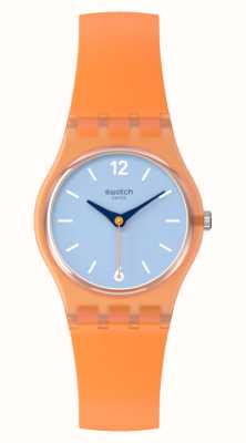 Swatch Vue depuis un cadran bleu mesa (25 mm) / bracelet en silicone orange LO116