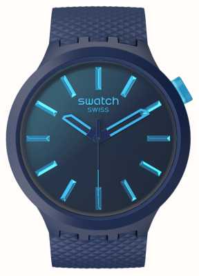 Swatch Indigo glow (47 mm) cadran bleu / bracelet bleu bio-sourcé SB05N113