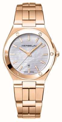 Herbelin Casquette femme camarat (33mm) cadran nacre / bracelet acier inoxydable pvd or rose 14545BPR19