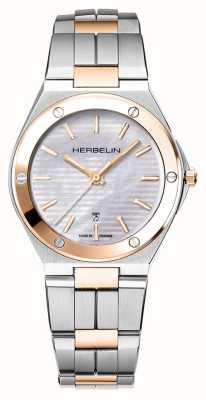 Herbelin Casquette femme camarat (33mm) cadran nacre / bracelet acier inoxydable bicolore 14545BTR19