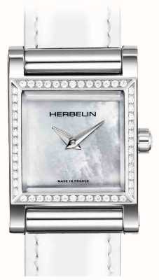 Herbelin Boîtier de montre Antarès - cadran nacre / acier serti de diamants - boîtier seul H17144AP52Y09