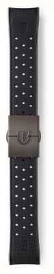 Elliot Brown Bracelet déployant en acier inoxydable et caoutchouc noir tropique, 22 mm uniquement STR-R51G
