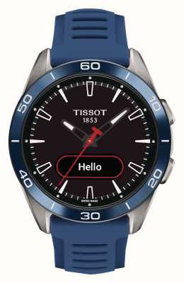 Tissot T-Touch Connect sport solaire titane (43,75 mm) cadran noir / bracelet silicone bleu T1534204705101