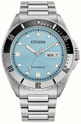 Citizen Montre sport automatique pour homme (42 mm), cadran bleu / bracelet en acier inoxydable NH7530-52L