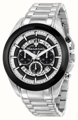 Maserati Cadran chronographe traguardo (45 mm) pour homme / bracelet en acier inoxydable R8873612059