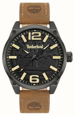 Timberland Quartz Ripley-z (46 mm) cadran noir / bracelet en cuir marron TDWGA9000703