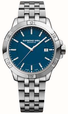 Raymond Weil Tango classique quartz (41 mm) cadran bleu / bracelet acier inoxydable 8160-ST-50041