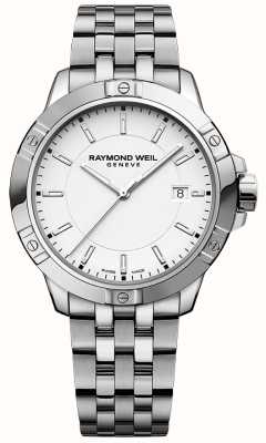 Raymond Weil Quartz classique Tango (41 mm) cadran blanc / bracelet en acier inoxydable 8160-ST-30041