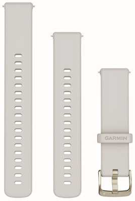 Garmin Bandes à dégagement rapide (18 mm) en silicone ivoire, matériel doré souple 010-13256-04